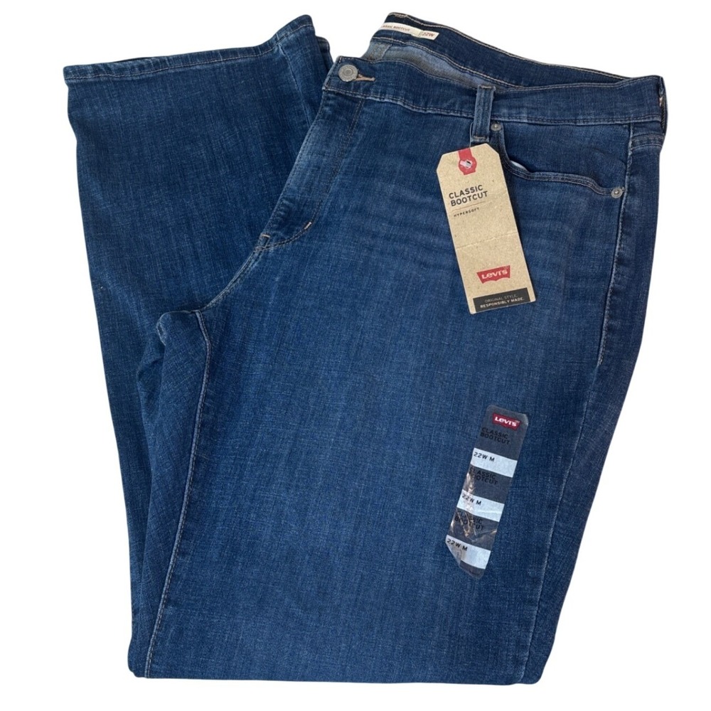 Levi's Classic Bootcut Midrise Jeans Women 22W Blue Super Soft Stretch NEW